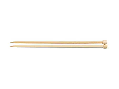 Glorex Bamboo Knitting Needles 8.0 mm 35 cm, Natural, 8 mm