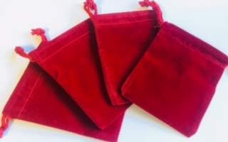 Mojo Bags ~ 4 Red Velvet Empty Bags for You to Fill ~ Red Velvet ~ Ravenz Roost