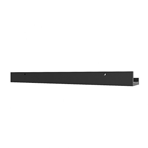 Anfan Wall Mounted Floating Ledge Shelf for Picture Frames Book Display in Bedroom, Living Room, Bathroom, Kitchen and Office (60CM, Black)