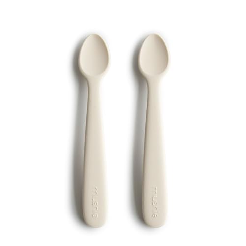mushie Silicone Baby Feeding Spoons | 2 Pack