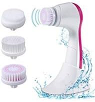 Face Brush, OKEEY 3-in-1 Waterproof Facial Cleansing Brush with 3 Exfoliating Brush Heads for Gentle Exfoliation and Deep Scrubbing