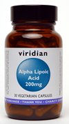 Alpha Lipoic Acid 200mg: 30 Veg Caps