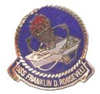 United States Navy USS Franklin D. Roosevelt Crest Lapel Pin