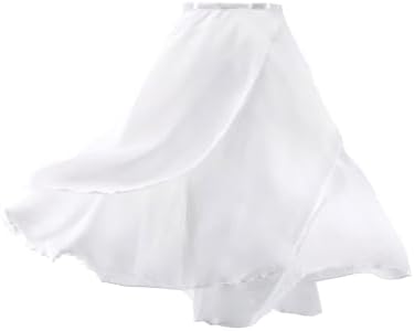 Daydance Women's Ballet Skirts Long Sheer Dance Skirts Black with