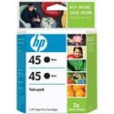 HP 45 Black InkJet Cartridge Twin Pack