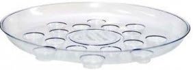 3 Pack - 12" Heavy Gauge Footed Carpet Saver Saucer, 12-Inch Diameter, Clear