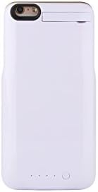 Nucharger 4000mAh Sleek Design External Battery Case For IPhone 6 plus/ 6s plus (5.5") Power Pack Backup Power Bank with LED indicator, free tempered glass (White)