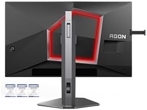 AG246FK6 Gaming Monitor 24 polegadas 610Hz TN Esports, 0,5ms GtG, HDR400, compatível com G-Sync, altura ajustável, (1920x1080 HDMI 2X 2.1 USB Hub) Preto