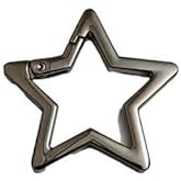Star Shaped Stainless Steel Keychain Carabiner Clip with Key Ring, Snap Hook Holder for Keys, Wallet Accessories