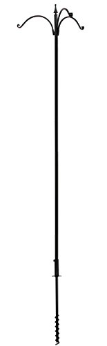 Kettle Moraine 3 Arm Bird Feeder Pole Set with Twister Ground Socket