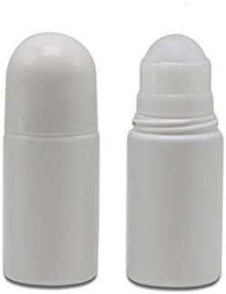 4 PCS Empty Roller Bottles for Deodorant,Large Travel Size Refillable Containers for Homemade Natural Deodorant, Mosquito Repellent, Moisturizer,Sunscreen,Eye Cream,Essential Oils,Lip Balm (50ml)