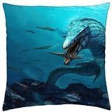 Mosasaur Reef - Throw Pillow Cover Case (18