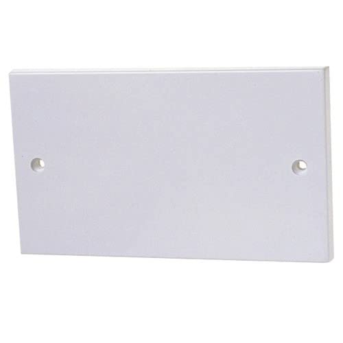 NCaan 2pk Double Blanking Plate, 2 Gang, White (Blanking Plate 2 Gang)