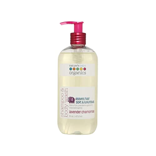 Nature's Baby 3-in-1 Baby Shampoo/Body/Face Wash - Formulated for Problem and Sensitive Skin - No Sulfate or Artificial Fragrances - pH Neutral & Tear Free - Lavender Chamomile 16 oz