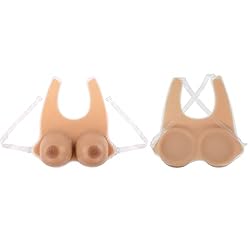 Vollence F Cup Strap on Silicone Breast Forms for