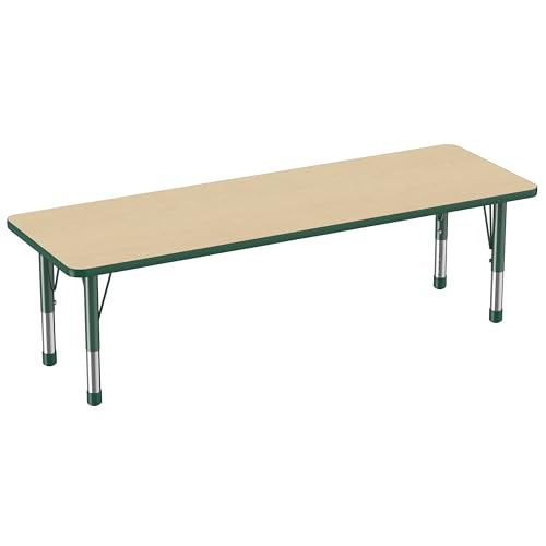 FDP Rectangle Activity School and Classroom Kids Table (24 x 72 inch), Chunky T…