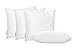 Pal Fabric Pack of 4 Soft Microfiber White Square Pillow Insert for Sofa Form Cushion Sham or Decorative Pillow Made in USA (18x18)