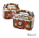 FAKKOS Design Christmas Holiday Cardboard Treat Boxes (36 Total) - 12 Gingerbread Treat Boxes, 12 Snowflake Treat Boxes, 12 Santas Workshop Treat Boxes - Thumbnail 3