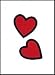 2 Hearts: (Full Size) Temporaray Tattoo