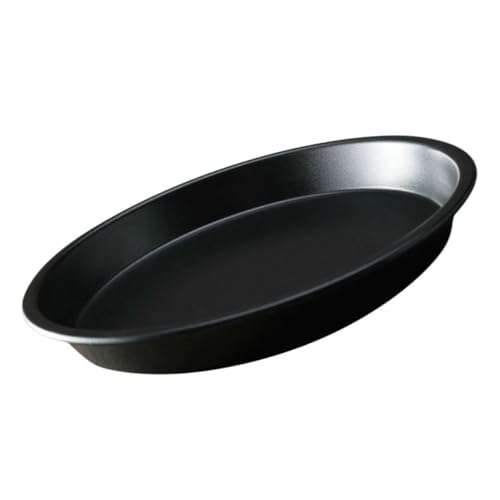 OUNONA Thickened Carbon Steel Non Stick Pizza Pan Round Baking Tray with Slip Edge Even Heat Distribution Resistant for Home Restaurant DIY Bakery