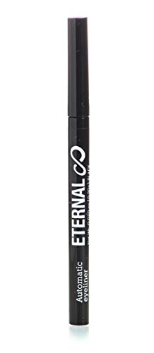 Eternal Cosmetics Automatic Water Resistant Eyeliner - Easy Glide-on for a Professional All Day Smokey or Dramatic Effect, Long Lasting and No Smudge Mechanical Eye Pencil (Black)