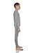 Rocky Boy's Fleece Lined Thermal Underwear 2PC Set Long John Top and Bottom (L, Grey)