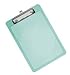 Acrimet Clipboard Memo Size A5 (9 1/4” x 6 5/16”) Low Profile Clip (Plastic) (Clear Green Color) (6 Pack)