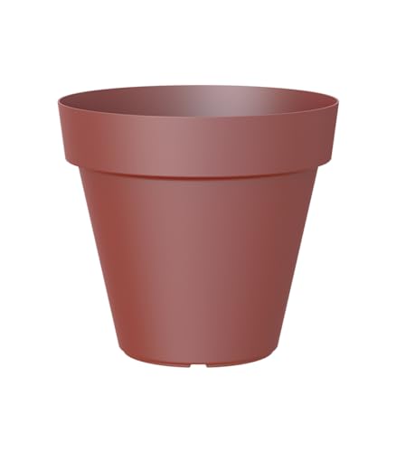 Artevasi Capri, Vaso Rotondo in plastica, 35 cm, Colore Rosso Scuro