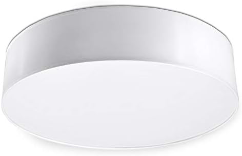 SOLLUX lighting Arena 45 Round Ceiling Lamp, Minimalist and Modern Design, E27 Replaceable Bulb (LED), 1x60 W, Easy Cleaning