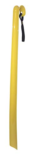 A Set of Two Extra Long Handled Shoe Horn with Curved Handle and Hang Up Strap (24 inches)