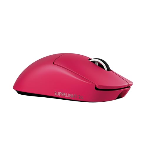 Logitech G PRO X Superlight 2c kabellose Gaming-Maus, 60 g Pro-Grade-Maus mit 5 programmierbaren Tasten, 44K-DPI-Sensor, 8.000 Hz Signalrate, USB-C-Ladefunktion für PC/Mac - Rosa