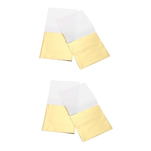 TEHAUX 400sheets Gold Leaf Sheets Gilding Craft Foil DIY Crafts Painting Imitation Foils Furnishings