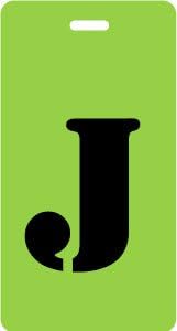 Luggage Tag - J - Upper Case