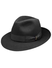Borsalino Premium Classic Fedora 2-7/8â€³ Brim (60) Black