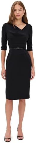 Karen Kane Women's Asymmetrical Cascade Wrap Dress, Black, X-Small at  Amazon Women's Clothing store