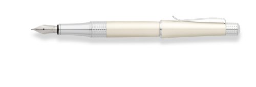 Cross Beverly, Pearlescent White Lacquer Fountain Pen - Medium Nib (AT0496-2MS)
