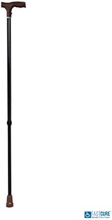 FAST CURE FC929L Imported Black Adjustable Walking Stick for Adults (71cm)