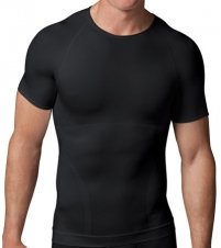 SPANX Zoned Performance Compression Crew Neck Top, XXL, Black
