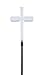 Moonrays 93243 Solar Stake Light Made of Clear Plastic with White LED Light, Cross Design, Eco Friendly, Automatic Light, Beautiful Accent for Gardens or Yard, Easy Installation, 36.2 Inches