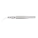 Reverse Tweezers Ceramic Tip Stainless Steel Handle Precision Cross Lock Tweezers Heat-resistant DIY Repair Tools (Curved)