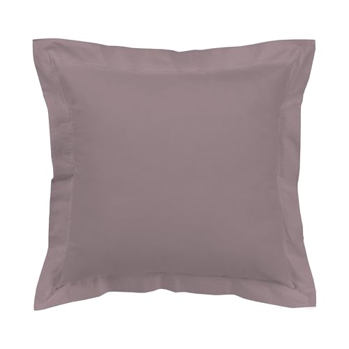 Pack de dos fundas de cojín de algodón orgánico color néctar. Acabado en doble pespunte.