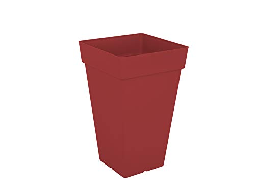Artevasi Capri Square High Pot 65 cm Dark Red