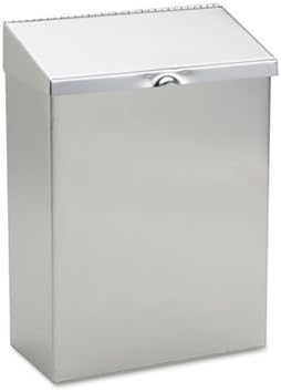 Wall Mount Convertible Sanitary Napkin Receptacle, 8 x 4 x 11, Stainless Steel