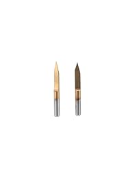 hqmaster 30 Grado 0.1 mm carburo de punta con revestimiento de titanio y parte inferior plana PCB grabado Bits V Shape CNC Router cortador de herramientas de corte Acero de tungsteno, 10 unidades)