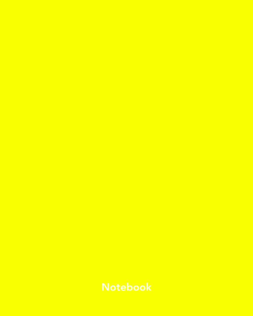 Notebook Neon Yellow 8x10 lined: Journal Neon Yellow 8x10 lined