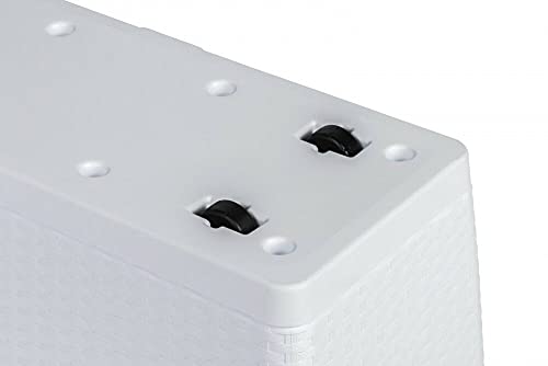 BJYX XL Pflanzkübel Pflanztopf Blumentopf Blumenkübel Pflanzkasten Rattan Rollbar Top (Color : Grau) – Bild 4