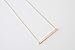 Honeycat Horizontal Bar Necklace in 18k Rose Gold Plate | Minimalist, Delicate Jewelry (Long/Rose Gold)
