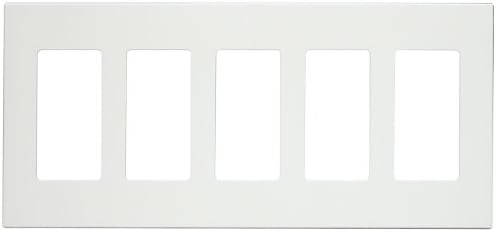 Leviton 80321-SW 5-Gang Screwless Decora Wall Plate Set