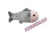 Fluff & Tuff Guppy Fish Squeaker-Less Plush Dog Toy