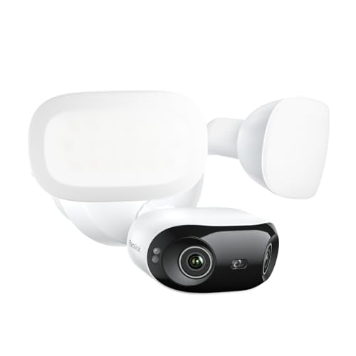 Reolink Elite Floodlight WiFi, 4K 8MP 180° Panoramic Wired Floodlight Camera, Adjustable 3000 Lumens Spotlights, AI Video Search, Dual-Band Wi-Fi 6, 24/7 Recording, No Monthly Fees